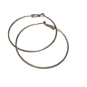 Y2K Silver-Tone Hoop Earrings